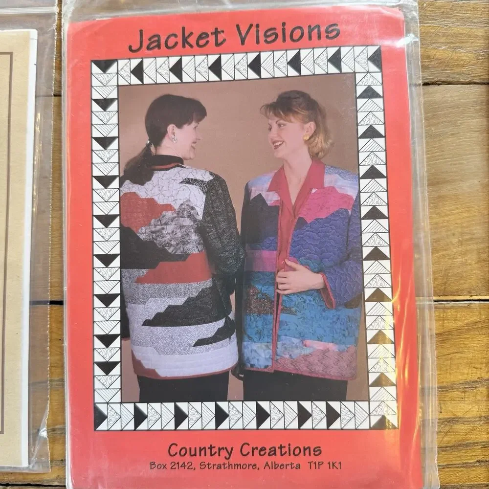Vintage Quilt Sewing Patterns Lot Vest Jacket Applique Country Craft 90s 6 Pc